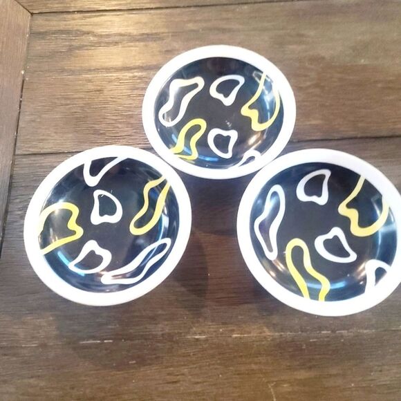 Vintage 1960s 1970s MCM Yamaka Toki Abstract Porcelain Bowls - Picture 1 of 14